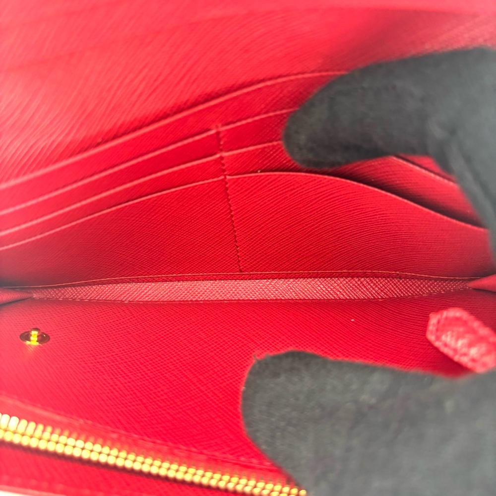 Prada Red Saffiano Leather Wallet - Picture 8 of 16